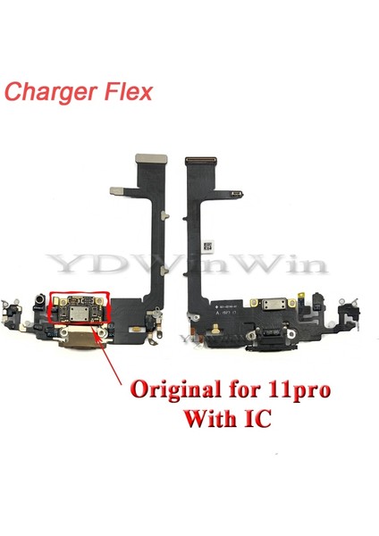 USB Şarj Şarj Portu Flex Kablo iPhone 11 11PRO Max Dock Bağlantısı Mikrofon Ic Şerit Değiştirme (Yurt Dışından)