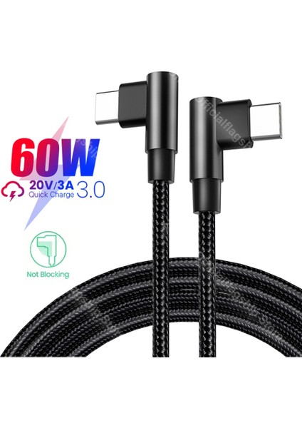 60 W USB C - USB Tip C Kablo Pd 3A Hızlı Şarj Telefon Şarj Kablosu Huawei Samsung S21 Xiaomi Poco 3 Macbook iPad Pro 2/3 M (Yurt Dışından)