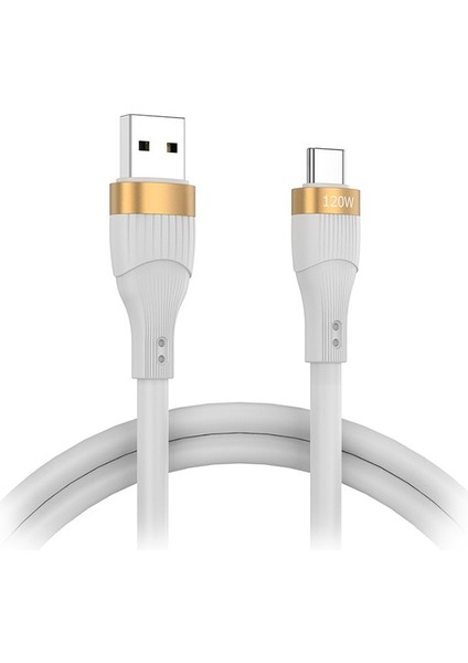 120W Type-C Hızlı Şarj Şarj Kablosu USB 5A Flash Şarj Veri Kablosu Huawei Xiaomi Cep Telefonu Için (Yurt Dışından)