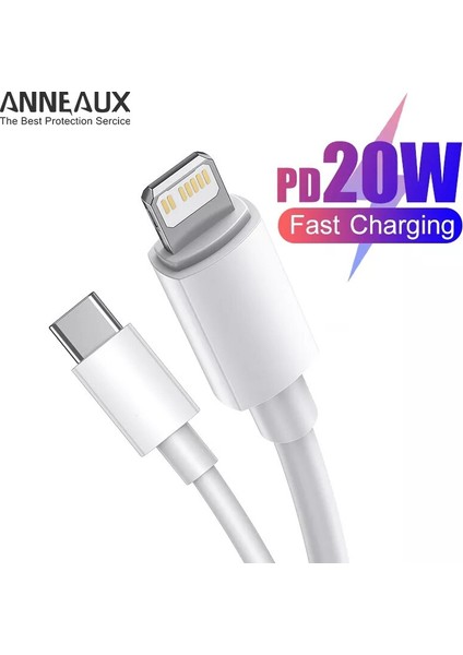 Apple iPhone 14 Pro Max Için 20W Hızlı Şarj Orijinal USB C Tip-C Pd Kablosu iPhone 11 12 13 Pro Max Mini Xr Aksesuarı (Yurt Dışından)