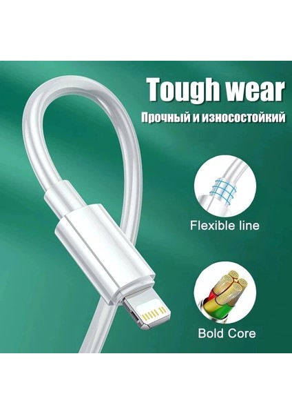 Apple iPhone 14 Pro Max Için 20W Hızlı Şarj Orijinal USB C Tip-C Pd Kablosu iPhone 11 12 13 Pro Max Mini Xr Aksesuarı (Yurt Dışından)