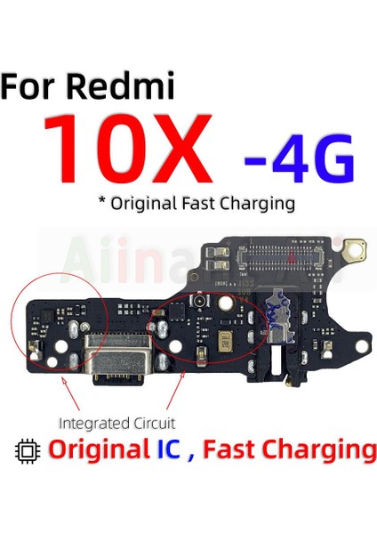 Orijinal Xiaomi Redmi Için Not 10 11 10X 10S 4g 5g Pro Hızlı Şarj USB Şarj Aleti Kurulu Bağlantı Noktası Konektörü Mic Dock Flex Kablo (Yurt Dışından)