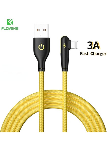 Floveme USB Kablosu iPhone Için Hızlı Şarj Yıldırım Kablosu iPhone 12 13 Pro Max Telefon Şarj Cihazı Veri Kablosu Telefon Şarj Kablosu (Yurt Dışından)