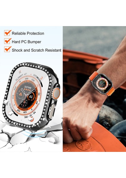 Apple Watch Ultra 49MM Kapak Için Elmas Tampon Koruyucu Kılıf Iwatch 8 Pro/ultra Için Darbeye ve Düşmeye Dayanıklı (Yurt Dışından)
