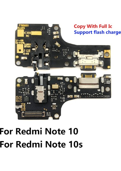 USB Şarj Portu Kurulu Flex Kablo Konektörü Xiaomi Poco X3 M4 Pro M3 Redmi Not 7 8 8t 9s 9 10 10S 11 Pro 4g 5g Mikrofon (Yurt Dışından)