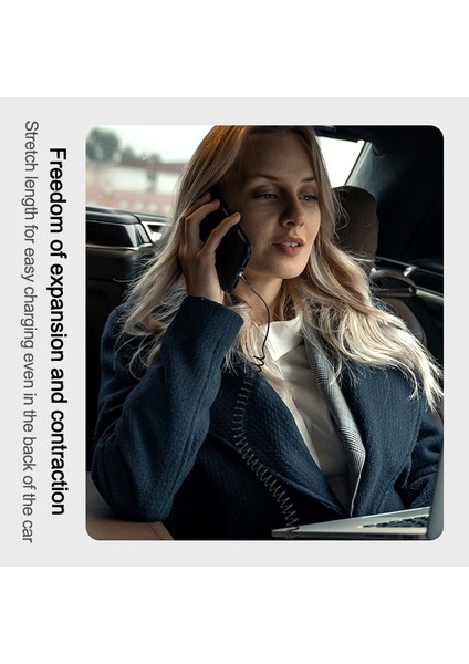 65W 5A Hızlı Şarj Tipi C Kablo 3A Mikro USB Yaylı Çekme Teleskopik Araba USB Kablosu Samsung Xiaomi Huawei Telefon Aksesuarları (Yurt Dışından)