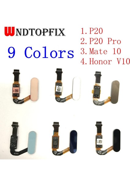Huawei Onur Için V10 Ana Düğme Parmak Izi Dokunmatik Kımlık Sensörü Flex Kablo Huawei P20/MATE 10/P20 Pro Ana Düğme Anahtarı (Yurt Dışından)