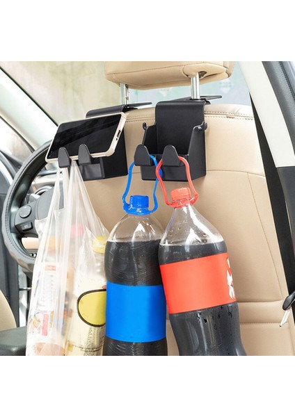Siyah Abs Plastik Araç Arka Koltuk Askısı Kafalık Kanca Araba Saklama Kutusu Telefon Tutucu Taşınabilir Araba Aksesuarları (Yurt Dışından)