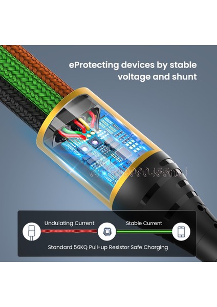 In 1 USB Tip C Kablo iPhone 14 13 12 11 Pro 3in1 2in1 Mikro USB Şarj Kablosu Mikro USB Kablosu Huawei Samsung Için 1.2 M (Yurt Dışından)