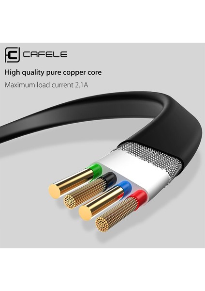 Cafele Düz Tpe USB Kablosu iPhone Kablosu Hızlı Şarj Kablosu iPhone 6 7 8 x Dc 5 V 2.0A 50 120 cm Şarj Cihazı USB (Yurt Dışından)