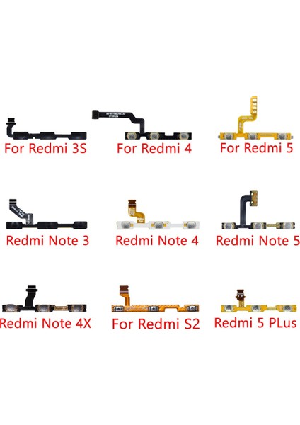 Güç Ses Düğmesi Anahtarı Açma Kapama Düğmesi Flex Kablo Xiaomi Redmi Için 3 3 S 4A Not 2 3 4 5 Artı Pro 4x S2 (Yurt Dışından)
