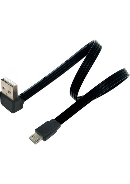 USB 2.0 Yukarı Aşağı Açı 90 Derece Erkek Mikro USB 90 Derece Erkek Süper Düz Esnek Uzatma Usb2.0 Adaptör Kablosu 0.1-1 M (Yurt Dışından)