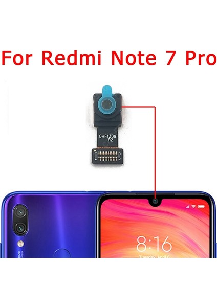 Orijinal Ön ve Arka Arka Kamera Xiaomi Redmi Için Not 7 Pro Ana Bakan Kamera Modülü Flex Kablo Yedek Yedek Parça (Yurt Dışından)