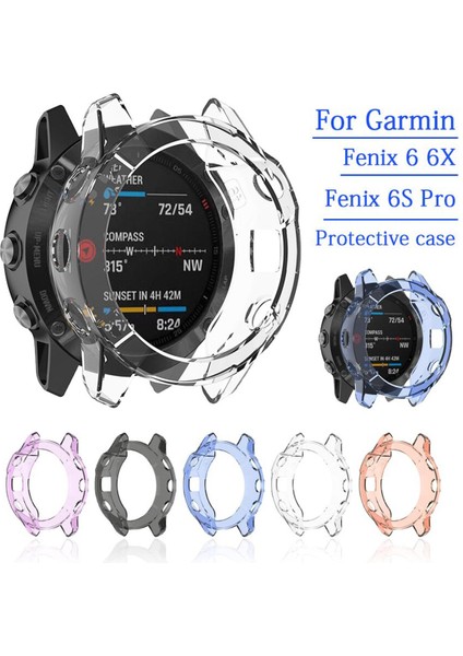 Tpu Yumuşak Silikon Izle Koruyucu Kabuk Kapak Garmin Fenix 6 6 S 6x Pro Akıllı Saat Kılıfı Yedek Saat Aksesuarları (Yurt Dışından)