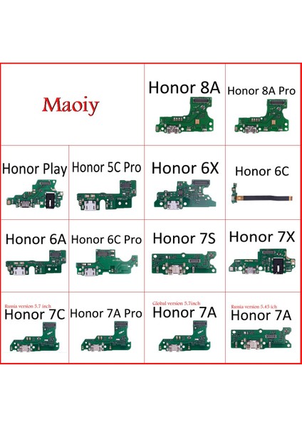 Şarj Cihazı USB Dock Şarj Standı Bağlantı Noktası Kurulu Mikrofonlu Mikrofon Flex Kablo Huawei Honor Play Için 8A 7A 7c 7x 7s 6A 6c 6x 5c Pro (Yurt Dışından)