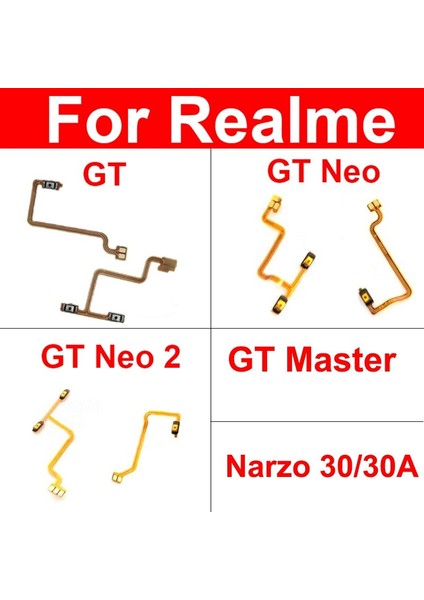 Güç Ses Düğmeleri Flex Kablo Oppo Realme Için Gt Gt Neo2 Gt Master Narzo 30 Pro 30A 5g Güç Sesi Yan Tuşlar Şerit Parçaları (Yurt Dışından)