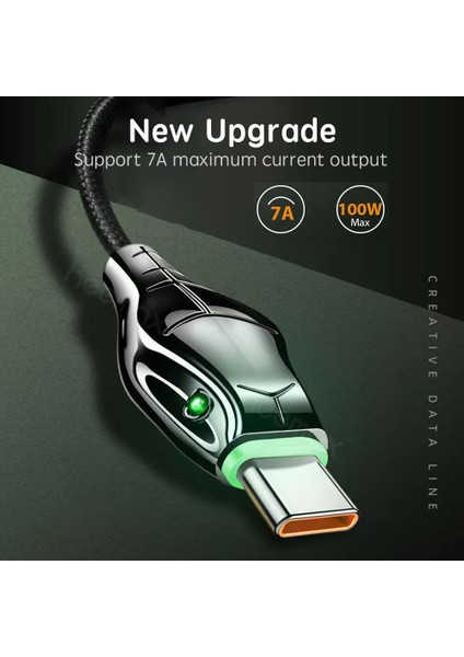 7A USB C Tipi Kablo 66W Huawei P50 PRO100W Onur 50 Pro Için Hızlı Şarj Kablosu Usb-C Şarj Kablosu Samsung Xiaomi iPhone Için (Yurt Dışından)