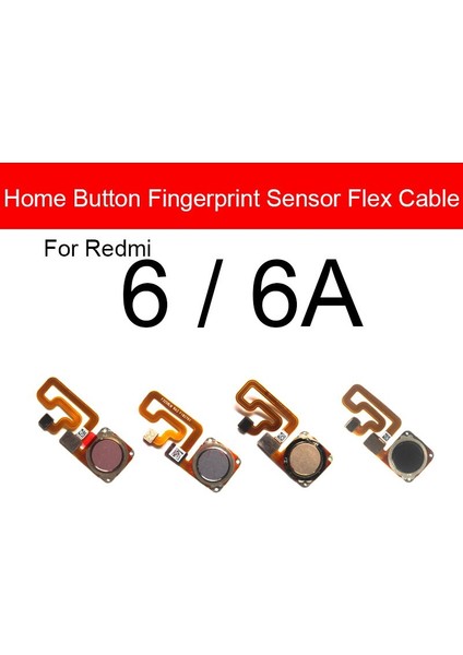 Ana Düğme Xiaomi Redmi Için Not 6 6A Pro Ana Düğme Parmak Izi Menüsü Dönüş Anahtarı Tanıma Sensörü Şerit Kablo Kablo Parçaları (Yurt Dışından)
