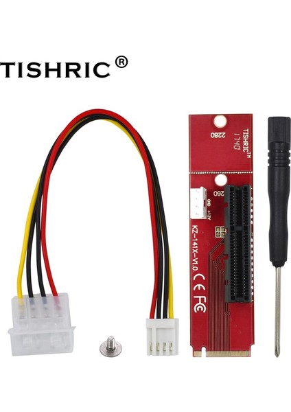 Tıshrıc Ngff M.2 Anahtar M2 Pcıe 4x 1x Yuvası Pcıe Adaptörü Çarpanı Btc Madenci Makinesi Yükseltici Dönüştürücü Kırmızı Erkek Kadın Kartı (Yurt Dışından) fiyatları