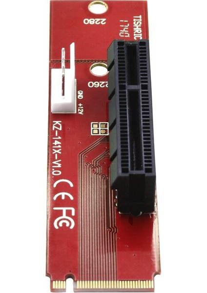 Tıshrıc Ngff M.2 Anahtar M2 Pcıe 4x 1x Yuvası Pcıe Adaptörü Çarpanı Btc Madenci Makinesi Yükseltici Dönüştürücü Kırmızı Erkek Kadın Kartı (Yurt Dışından) fırsatları