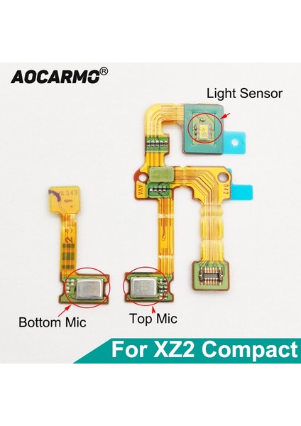 Aocarmo Sony Xperia Xz2 Kompakt H8314 H8324 So-05 Işık Yakınlık Sensörü XZ2C Mini Üst Alt Mikrofon Mikrofon Flex Kablo (Yurt Dışından)