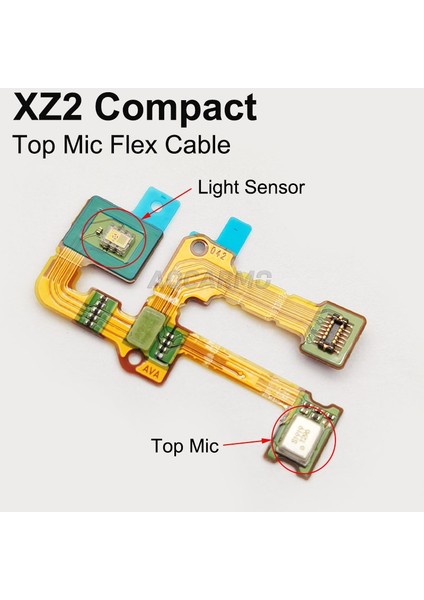 Aocarmo Sony Xperia Xz2 Kompakt H8314 H8324 So-05 Işık Yakınlık Sensörü XZ2C Mini Üst Alt Mikrofon Mikrofon Flex Kablo (Yurt Dışından)