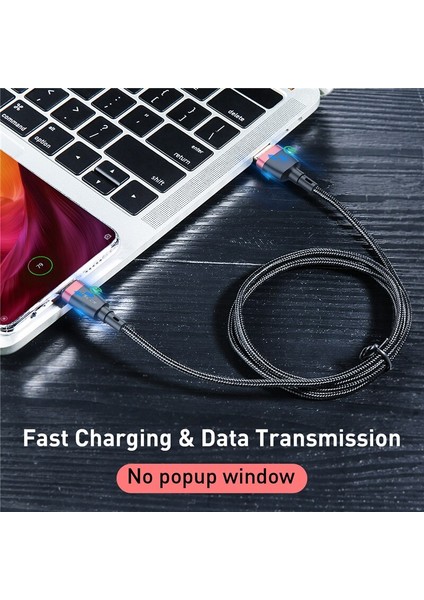 Uslıon 3A USB C Tipi Kablo Samsung S10 S9 Hızlı Şarj Cihazı C Tipi Telefon Şarj Kablosu Xiaomi Mi9 Redmi Not 7 Huawei P30 Kablo (Yurt Dışından)