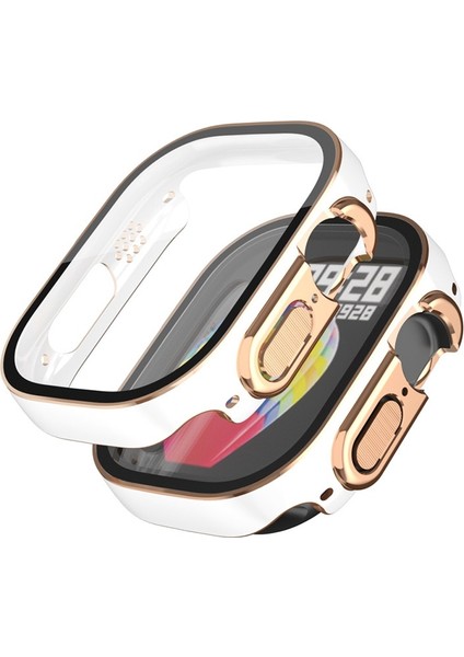 Apple Watch Serisi 8 Için Ekran Koruyucu Kılıf Ultra 49MM Çerçeve Tampon Iwatch 8ultra Cam + Apple Watch Aksesuarları Için Kapak (Yurt Dışından)