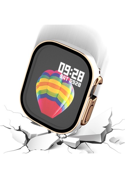 Apple Watch Serisi 8 Için Ekran Koruyucu Kılıf Ultra 49MM Çerçeve Tampon Iwatch 8ultra Cam + Apple Watch Aksesuarları Için Kapak (Yurt Dışından)