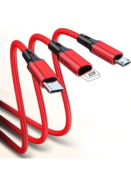 In 1 USB Hızlı Şarj Kablosu Samsung Xiaomi Huawei Apple Cep Telefonu USB Tip C Şarj Cihazı Tablet Şarj Kablosu Aksesuarları (Yurt Dışından)