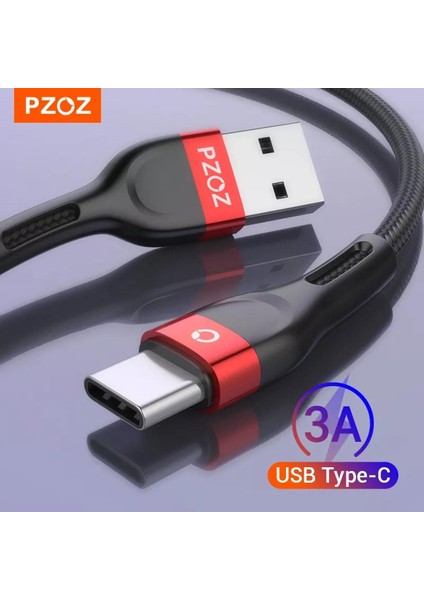 Pzoz USB C Tipi Kablo Hızlı Şarj Kablosu Veri Kablosu USB C Kablosu 2m 3m Samsung Xiaomi Mi Redmi Için Cep Telefonu Usbc Tipi C Şarj Cihazı (Yurt Dışından)