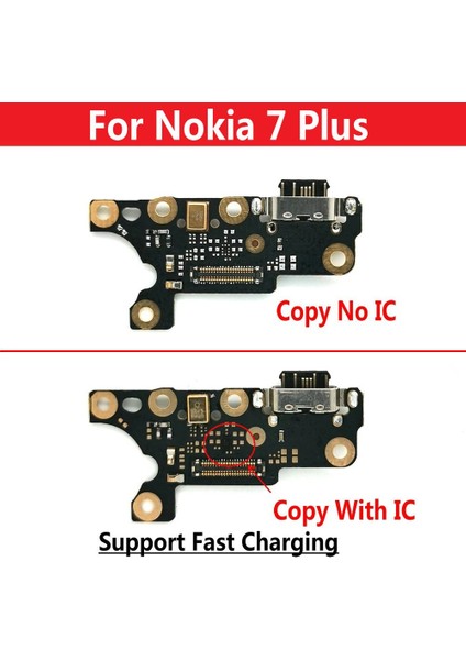 USB Şarj Şarj Portu Dock Bağlantısı Mic Board Flex Kablo Nokia 7 Plus Için USB Kartı (Yurt Dışından)