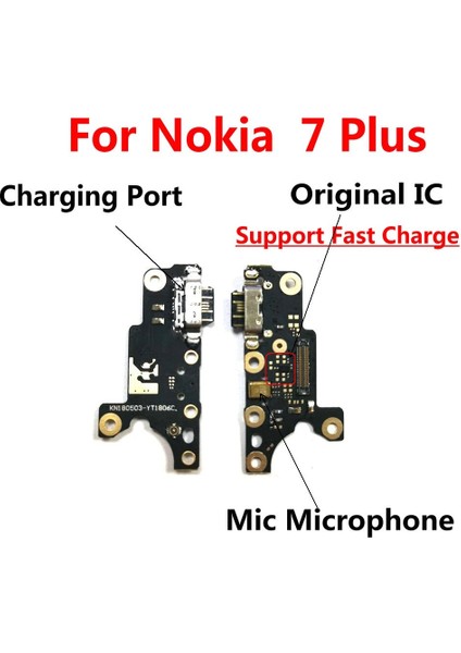 USB Şarj Şarj Portu Dock Bağlantısı Mic Board Flex Kablo Nokia 7 Plus Için USB Kartı (Yurt Dışından)