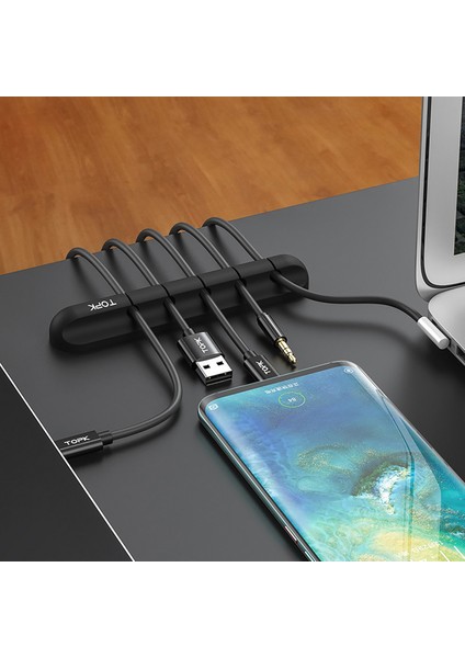 3/5 H Kablo Düzenleyici Yönetim Tel Tutucu Esnek USB Kablo Sarıcı Düzenli Silikon Klipler Fare Klavye Kulaklık Koruyucu (Yurt Dışından)