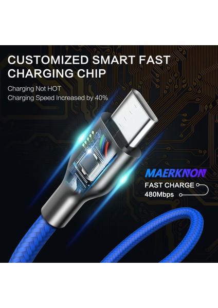 USB C Tipi Kablo 3A Mikro USB Tel Hızlı Şarj Tarihi Xiaomi 11 Huawei Samsung Cep Telefonu C Tipi Veri V8 Şarj Kablosu Kablosu (Yurt Dışından)