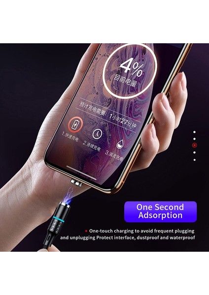 Elough Hızlı Manyetik Şarj Mikro USB Kablosu iPhone Samsung Xiaomi Için 3A Hızlı Manyetik Telefon Şarj Kablosu C Tipi Kablo (Yurt Dışından) modelleri