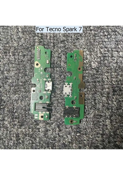 USB Şarj Yuvası Bağlantı Noktası Soket Jakı Fiş Konnektörü Şarj Panosu Tecno Spark 7 Kf6 Flex Kablo (Yurt Dışından)