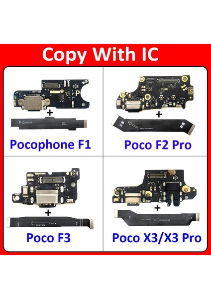Şarj Kurulu Flex Xiaomi Poco F2 Pro F1 F3 X3 USB Bağlantı Noktası Konektörü Anakart Ana Flex Kablo ile Şarj Kartı Flex Kablo (Yurt Dışından)