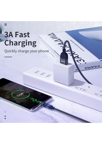Hoco Manyetik USB Kablosu Hızlı Şarj Tipi C Kablo 540 Derece Dönen Mıknatıs Şarj Cihazı iPhone 12 11 Xiaomi USB Kablosu Tel Kablo (Yurt Dışından)