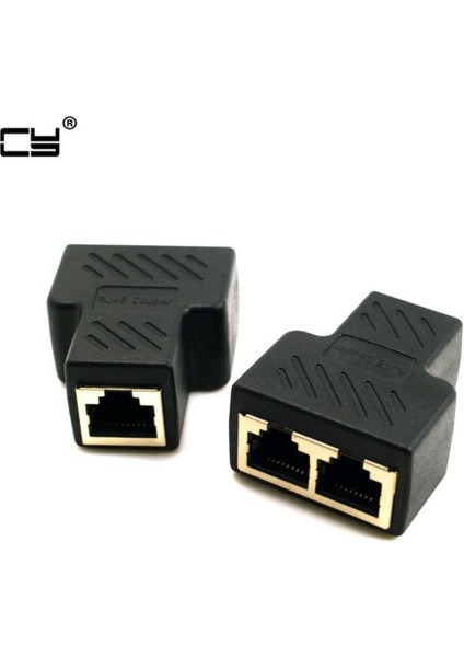 Cat6 RJ45 8P8C Fiş Para Çift Ethernet Adaptörü RJ45 Splitter Com Escudo (Yurt Dışından)