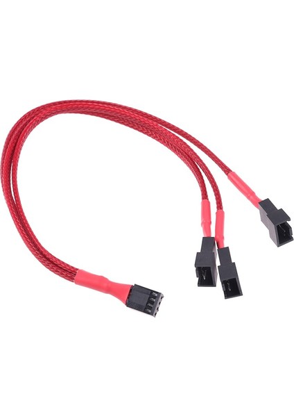 1 Adet Kırmızı Bilgisayar Fan Hattı 1 Ila 3 Yollu 4pin Pwm Fan Hub Hub Fan Uzatma Kablosu (Yurt Dışından)