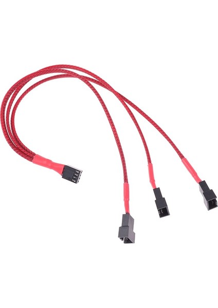 1 Adet Kırmızı Bilgisayar Fan Hattı 1 Ila 3 Yollu 4pin Pwm Fan Hub Hub Fan Uzatma Kablosu (Yurt Dışından)