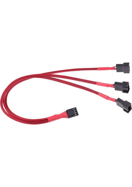 1 Adet Kırmızı Bilgisayar Fan Hattı 1 Ila 3 Yollu 4pin Pwm Fan Hub Hub Fan Uzatma Kablosu (Yurt Dışından)