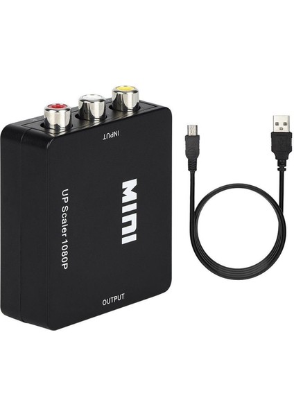 Taşınabilir Boyut Siyah Rca Av HDMI Uyumlu Dönüştürücü/adaptör Gamecube Nintendo Sega Genes Nes Snes N64 Için Uygun (Yurt Dışından)