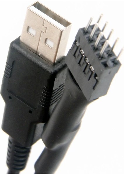 9pin Erkek Harici USB A Erkek Pc Anakart Dahili Veri Uzatma Kablosu Bilgisayar Dahili Aksesuarları Donanım Parçaları (Yurt Dışından)