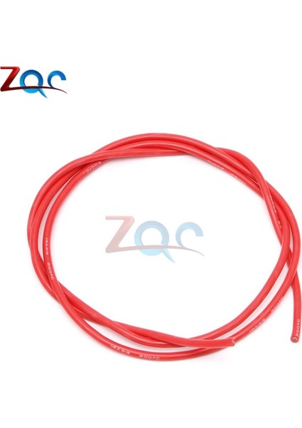 Takım 14 Awg Ölçer Tel Esnek Silikon Örgülü Bakır Kablolar Rc Siyah 1m + Kırmızı 1m (Yurt Dışından)
