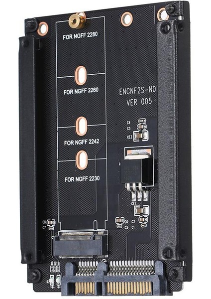 Ngff Sata Adaptör Kartı Kart Adaptörü M.2 Anahtar Bm SSD Sata3.0 Dönüştürücü Destek Modeli 2230 2242 2260 2280 (Yurt Dışından)