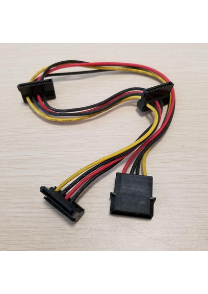 4pin Ide Molex 3-Port Sata Güç Uzatma Kablosu 18AWG Sabit Disk HDD SSD Pc Sunucusu Dıy 40 cm (Yurt Dışından)