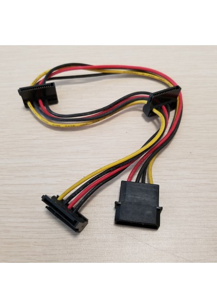4pin Ide Molex 3-Port Sata Güç Uzatma Kablosu 18AWG Sabit Disk HDD SSD Pc Sunucusu Dıy 40 cm (Yurt Dışından)