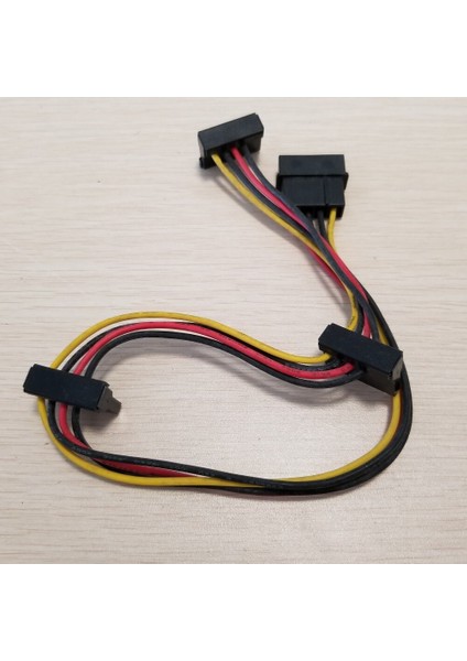 4pin Ide Molex 3-Port Sata Güç Uzatma Kablosu 18AWG Sabit Disk HDD SSD Pc Sunucusu Dıy 40 cm (Yurt Dışından)